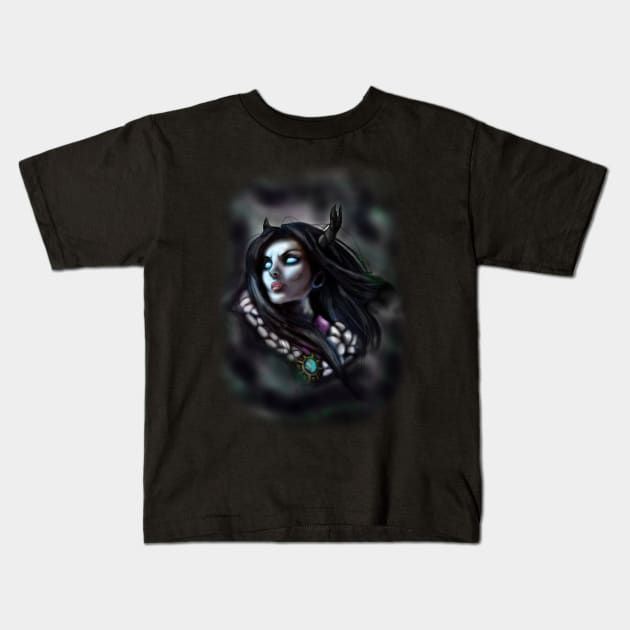 hel queen of hell Kids T-Shirt by JDxotic